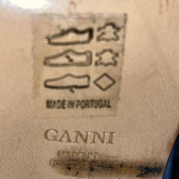 GANNI Caramel Lovina 70 Leather Cowgirl Style Ankle Boots in Snake Print US 5.5 - Picture 8 of 10